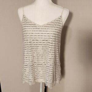 Maurice's Elegant Lace Striped Women's Top - Sz. M